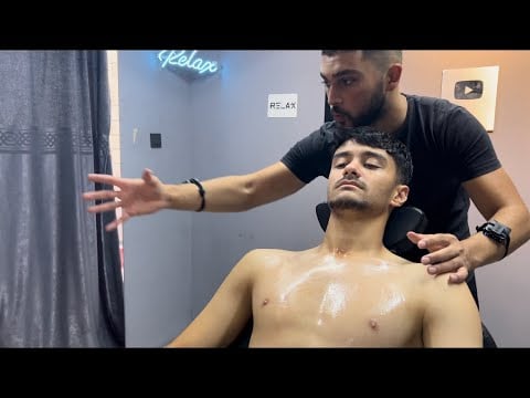 Emircan ASMR Haircut, Head Massage, Chest Massage, Body Massage