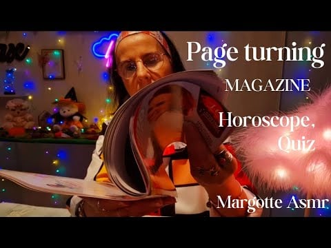 Asmr Français, je feuillette un magazine avec toi  "Page Turning"  "Horoscope"   "Quiz" ect.