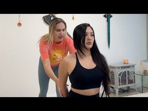 Quadruple CRUNCHES - Solving her Back Pain Issues