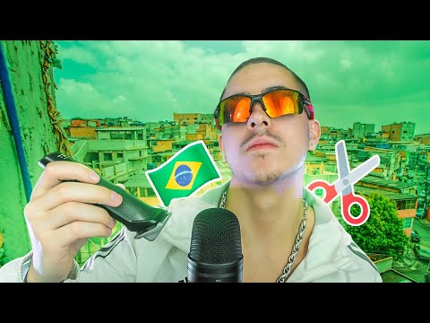 ASMR CABELEIREIRO MALOKA CORTANDO SEU CABELO NA QUEBRADA ✂️