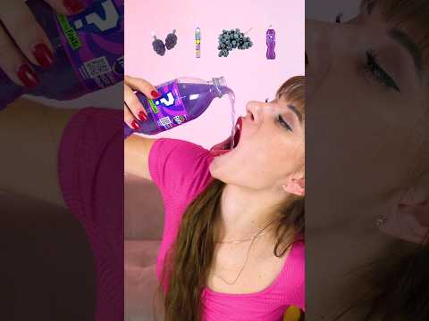 ASMR Emoji Purple Lollipop, Grape, Jello Mukbang #shorts