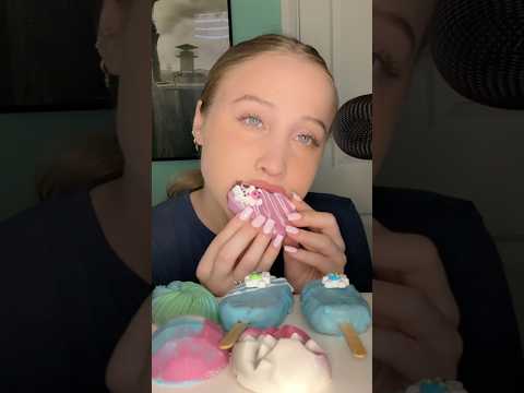 asmr eating huge dubai chocolate easter eggs and cake pops mukbang