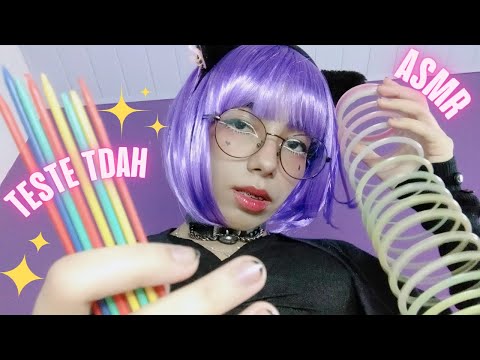 ASMR TESTE DE TDAH | SIGA MINHAS INSTRUÇÕES✨