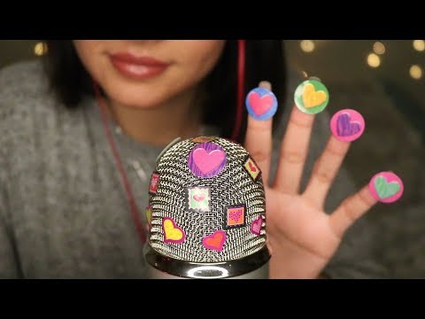 ASMR Stickers On Microphone | Extremely Close Sticky Sounds