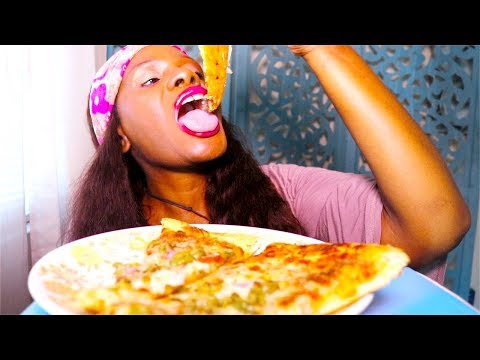 PIZZA ASMR Ramble | Eating Sounds/BEING ROASTED