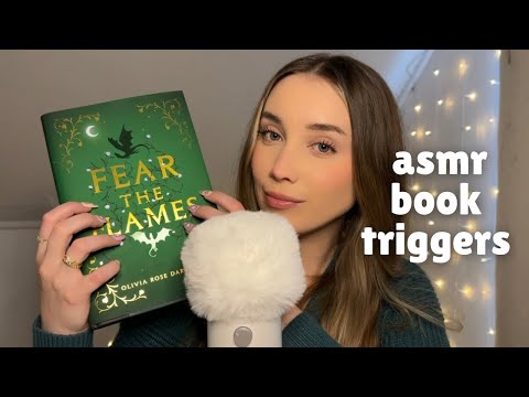 ASMR Book Triggers (Tapping, Scratching, Page Turning, Tracing) Slightly Fast