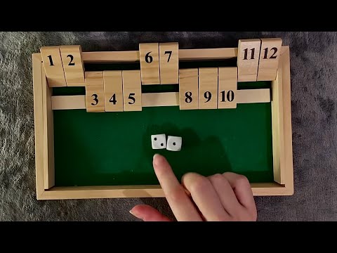 ASMR - Wooden Puzzle - Shut the Box - Clicky Whispers