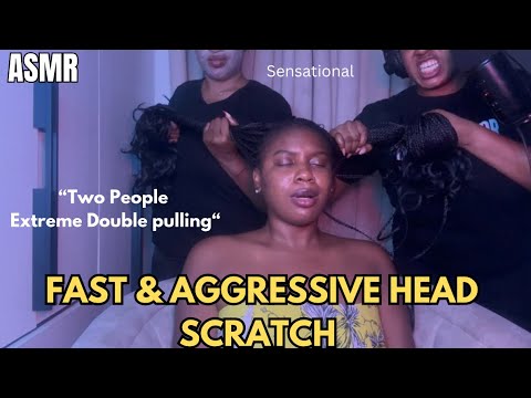 ASMR✨FAST & AGGRESSIVE EXTREME HEAD SCRATCH MASSAGE ft @Francesasmr1 @Stephanie-Asmr11  intense🔥