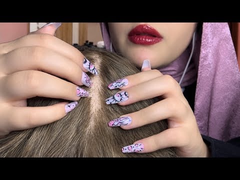 ASMR Hair Salon Roleplay (scalp scratching, hair check, scalp cleaning)