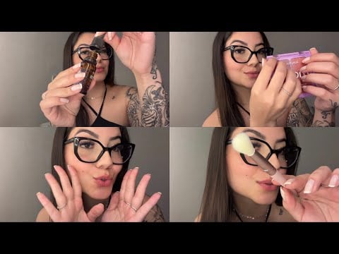 ASMR caseirinho com sons de boca, conta gotas, tapping e pincel💤👄