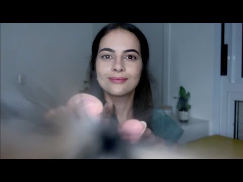 ASMR Relaxamento Profundo e Carinho no Seu Rosto Até Dormir | Pincel na Tela e no Microfone 💤