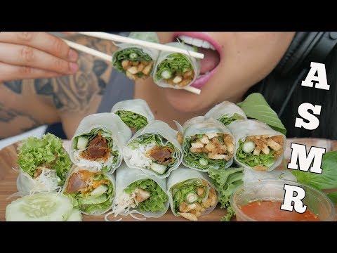 ASMR SALAD ROLL (CRUNCHY EATING SOUNDS) NO TALKING | SAS-ASMR