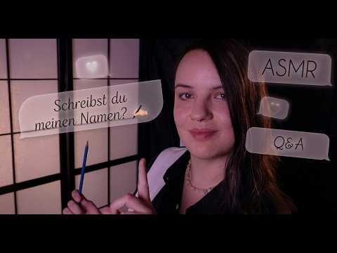 Dein Name im nächsten Video? ✍️ ASMR Name Tracing & Q&A Aufruf 💚