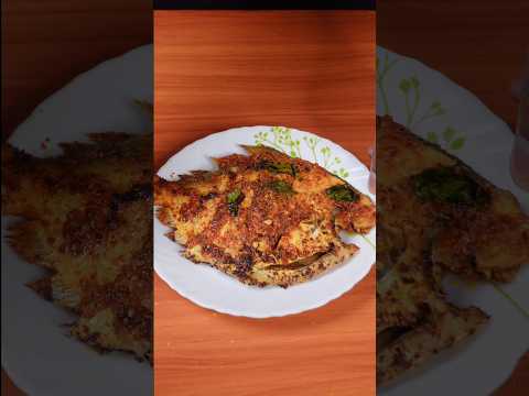 🔥 ASMR Masala Pomfret Fry 🐟 | Crispy & Spicy | Satisfying Frying Sounds#shorts #asmr