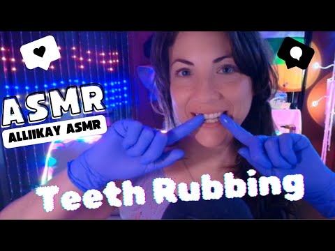 ASMR Teeth Rubbing with nitrile gloves