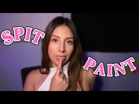 ASMR ESPAÑOL/ SPIT PAINTING - LLENANDO TU CARA DE BAB1TA