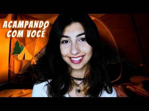 ASMR Acampando com você! 🏕️ | Sons de natureza, fogueira, atenção pessoal