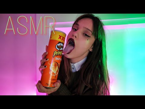 АСМР итинг ЧИПСЫ Принглс мукбанг | ASMR eating Crunchy Chips PRINGLES Mukbang