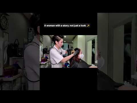 Hair salonASMR visual and auditory activation # Express it brightly enough with just one root bleach