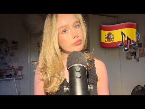 ASMR whispering spanish song lyrics ~ letras de canciones en español