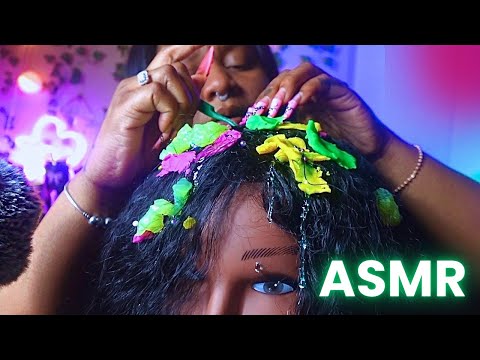 ASMR | Removing Slime From Your Hair 😱 (layered sounds & scalp plucking) 