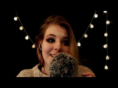 ASMR | Inaudible / Unintelligible Close Up Whispering - tingly, relaxing | Blue Yeti Fluffy Mic