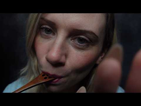 ASMR - Close Up Slow Mouth Sounds, Gentle Whispers 🌙 Calming Face Touching