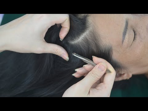 ASMR Relaxing Nape Scratch, No Talking Hair Parting, Hair Combing Sounds For Anxiety Relief