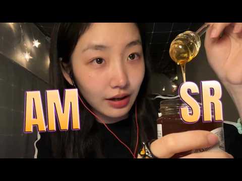 ”KC Sleeping Aid” ASMR of the glass spoon sound 🍯 to Help You Sleep 💤🛏️👂 #amsr #satisfying