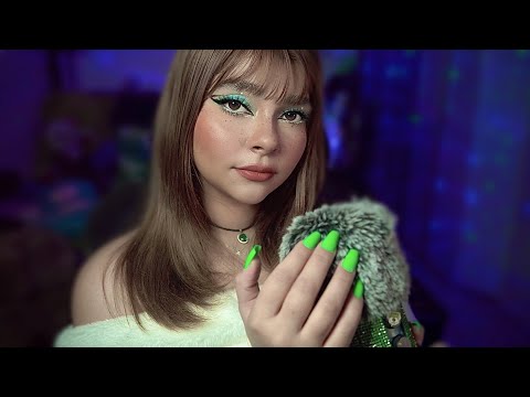 ASMR l Ear Blowing & Fluffy Mic Touching (Deep Breathing, Low Light)