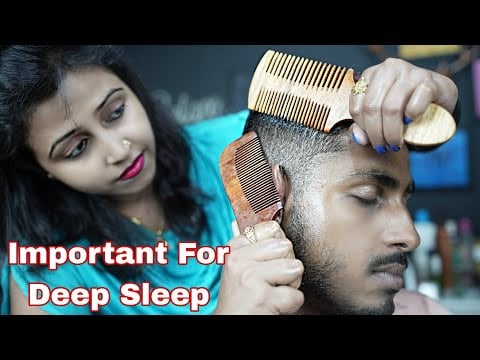 This Comb Massage Is Definitely Important For Deep Sleep | ASMR Comb Massage By Indian Lady Barber