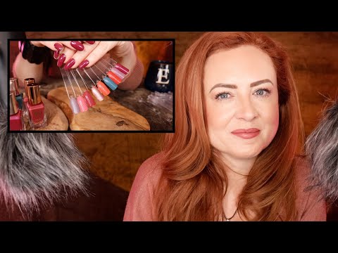 ASMR Testing New Nail Colours 💅🏼 Swatching, Polish Bottles, Brushes