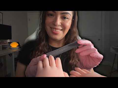 ASMR| Basic manicure 💅🏻- hand treatment & massage- glove sounds ✨