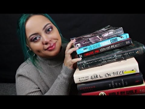 ASMR| My Spring Reading List - Book Tapping, Page Flipping, Upclose Ear to Ear Whispering
