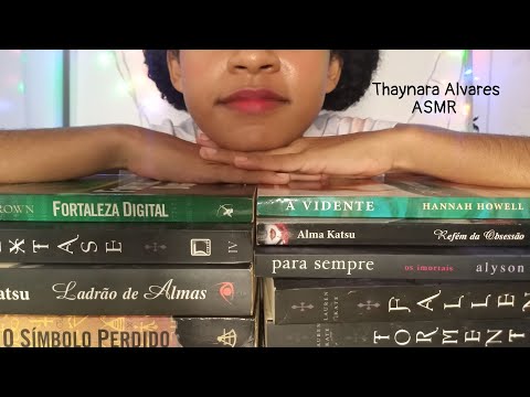 ASMR Livros: Mostrando Minha Coleção de Leitura