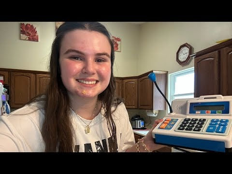 ASMR grocery store clerk roleplay! (with children’s toys) 🥕🍏🍒🛒