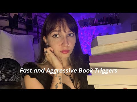 ASMR Fast and Aggressive Book Triggers (Gripping, Tapping, Haul)