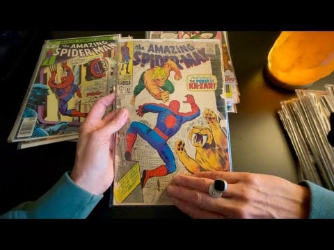 ASMR ~ Vintage Spider-Man Comic (Ka-Zar + Crinkly Plastic Sounds)