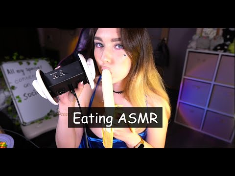 ❤ASMR❤eating banana, marmalade and skittles ^^