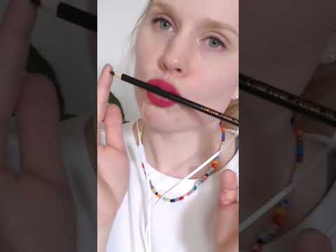 💋nibbling a pencil✏️ #shorts #nibbling #pencil #asmr #mouthsounds #shortsasmr #asmrsuomi