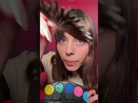 ASMR 1 min Face Painting 🎄 #asmrvideo #asmrroleplay #asmrshorts #viral #shortsfeed #shorts
