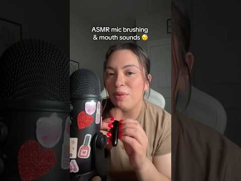 ASMR| Mic brushing 🎙️ & Mouths sounds- #asmr #asmrmouthsounds #asmrmicbrushing