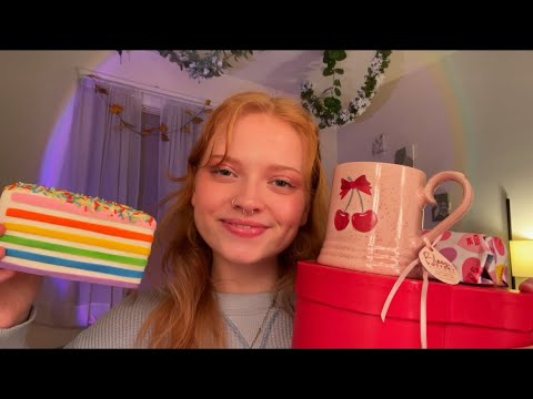 ASMR ~ OPENING MY GALENTINE’S PRESENT ❤️💌🧸