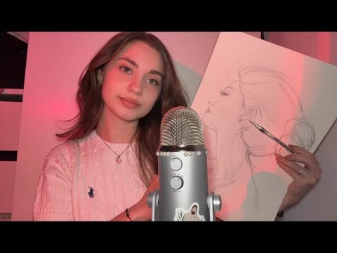 ASMR Tracing My Sisters Drawings 🎨