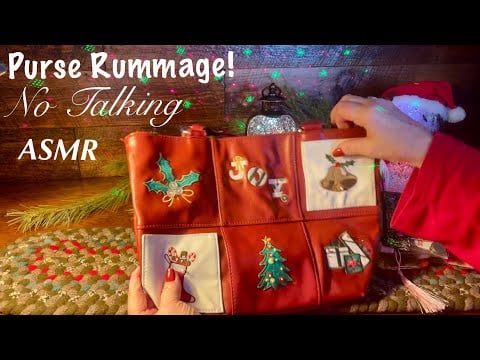ASMR Christmas Purse Rummage! (No Talking Version) Time to switch purses!