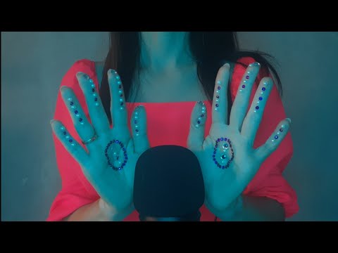 Asmr Mic Scratching - Brain Scratching & Tapping with Rhinestones  | Asmr No Talking for Sleep