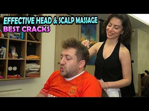 HELEN MIGHT BE QUEEN OF MASSAGE 👑 BEST CRACKS & ASMR head,face,ear,neck,back,arm,palm massage