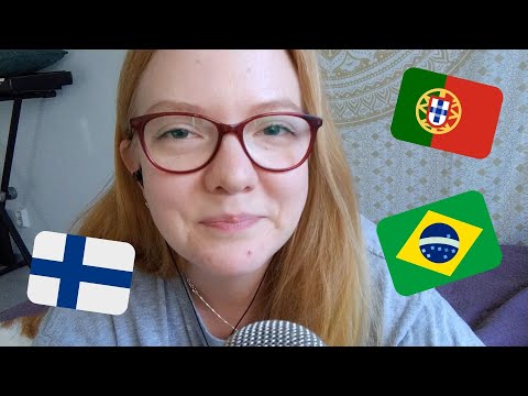 ASMR SUOMI // TRYING TO SPEAK PORTUGUESE 🇵🇹 Yritän puhua portugalia 🇧🇷 Tentando falar portugues