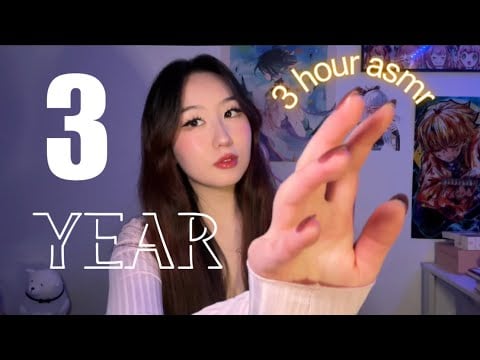 3 HOUR ASMR 😴💤 my subs FAV TRIGGERS for 3 YEAR ANNIVERSARY SPECIAL 🎂🥳