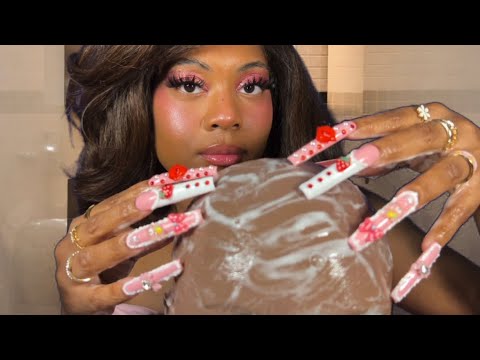 ASMR | $5 Hair Wash in the Girls Bathroom (Shampoo & Scalp Oiling)